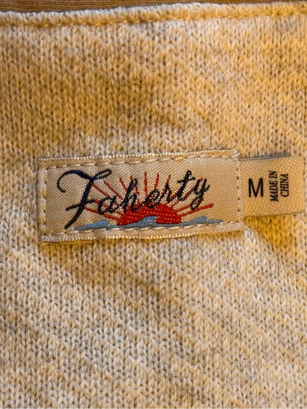 Faherty Inlet Knit Blazer Jacket Light Oatmeal Melange Women's Medium - Picture 4 of 6